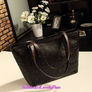 NWOT-Cute Vintage Style Black Tote. Private Label. OFFERS WELCOME‼️‼️